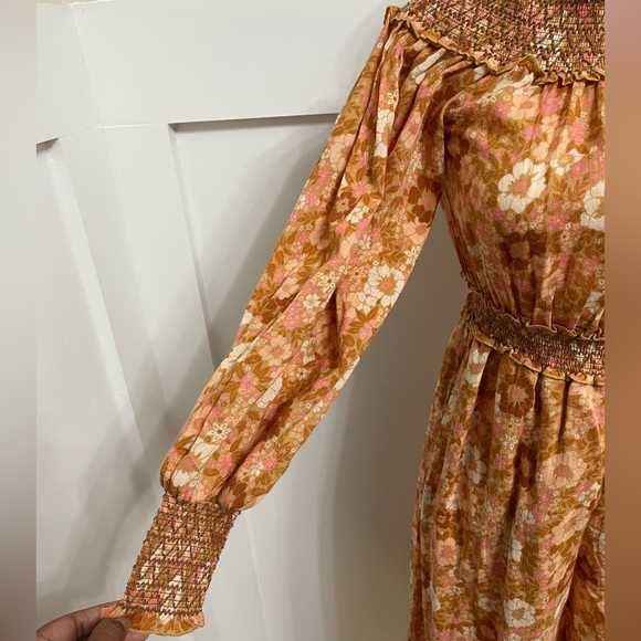 Spell & The Gypsy Collective Organic Cotton Peach Floral Anne Jumpsuit Size XS - Picture 13 of 13
